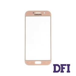 Стекло корпуса с рамкой для Samsung A5 A520, pink, (ОРИГИНАЛ)