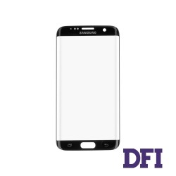Скло корпусу з рамкою для Samsung Galaxy S7 EDGE G935, black, (оригінал)