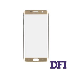 Стекло корпуса с рамкой для Samsung Galaxy S7 EDGE G935, gold, (ОРИГИНАЛ)