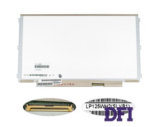 Матрица 12.5 LP125WH2-SLB1 (1366*768, 40pin(IPS), LED, SLIM(горизонтальные ушки), матовая, разъем справа внизу) для ноутбука