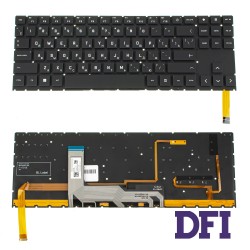 Клавіатура для ноутбука HP (Omen: 15-EK series ) rus, black, без кадру, підсвічування клавіш (RGB 4) (оригінал)