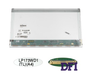 Матрица 17.3 LP173WD1-TLA4 (1600*900, 40pin, LED, NORMAL, глянец, разъем слева внизу) для ноутбука (renew)