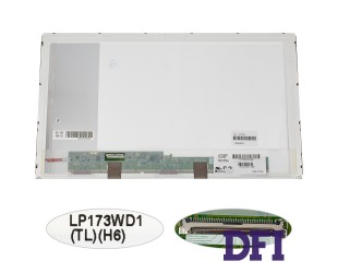 Матрица 17.3 LP173WD1-TLH6 (1600*900, 40pin, LED, NORMAL, глянец, разъем слева внизу) для ноутбука (renew)