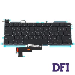Клавіатура для ноутбука APPLE (MacBook Pro: A2289 (2020-2021)) rus, black, підсвічування клавіш, SMALL Enter (оригінал)