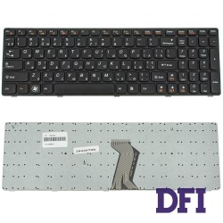 Клавиатура для ноутбука LENOVO (B570, B575, B580, B590, V570, V575, V580, Z570, Z575) ukr, black, black frame