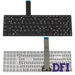 Клавіатура для ноутбука ASUS (K55, K75A, K75VD, K75VJ, K75VM, U57) ukr, black, без фрему