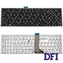 Клавіатура для ноутбука ASUS (X502, X551, X553, X555, S500, TP550) ukr, black, без фрейму, с креплениями