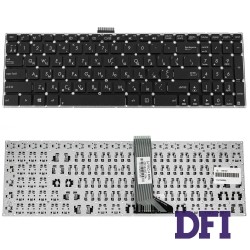 Клавіатура для ноутбука ASUS (X502, X551, X553, X555, S500, TP550) ukr, black, без фрейму, без кріплень