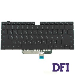 Клавіатура для ноутбука HUAWEI (W29 series) rus, black, без фрейму, підсвічування клавіш