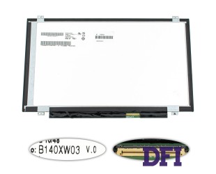 УЦЕНКА! Матрица 14.0 B140XW03 V.0 (1366*768, 40pin, LED, SLIM (вертикальные ушки), глянцевая, разъем справа внизу) для ноутбука