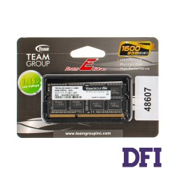 Модуль памяти SO-DIMM DDR3L 8Gb 1600Mhz PC3-12800 Team Elite 1.35V, CL11-11-11-28 для Ноутбука (TED3L8G1600C11-S01)