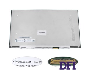 УЦЕНКА! Матрица 14.0 N140HCG-EQ1 (1920*1080, 30pin(eDP, IPS, 250cd/m2, 16.7M, 45% NTSC), LED, SLIM (без планок и ушек), матовая, разъем справа внизу, дп=220мм, (narrow border))) для ноутбука