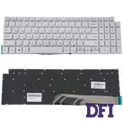 Клавіатура для ноутбука DELL (Inspiron: 5584), rus, silver, без кадру