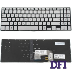 Клавіатура для ноутбука ASUS (UX561 series) rus, silver, без кадру, підсвічування клавіш