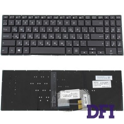 Клавіатура для ноутбука ASUS (UX561 series) ukr, black, без фрейму, підсвічування клавіш