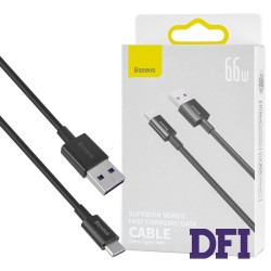 Кабель Baseus Superior Series Fast Charging Data Cable USB to Type-C 66W 1m Black (CATYS-01)