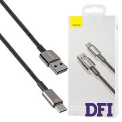 Кабель Baseus Tungsten Gold Fast Charging Data Cable USB to Type-C 66W 1m Black