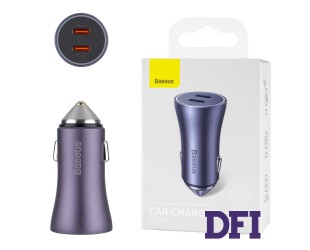 Автомобильное зарядное устройство Baseus Golden Contactor Pro Dual Fast Charger Car Charger C+C 40W Dark Gray (CGJP000013)