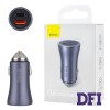 Автомобильное зарядное устройство Baseus Golden Contactor Pro Dual Quick Charger Car Charger U+C 40W Dark Gray