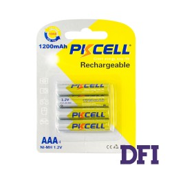 Батарейка PKCELL AAA NI-MH rechargeable battery 1.2V 1200mAh (аккумулятор)(упаковка 4шт)