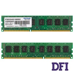 Модуль памяти DDR3 4Gb 1600Mhz Patriot Signature Line Series 1.5V, CL11 (PSD34G16002)