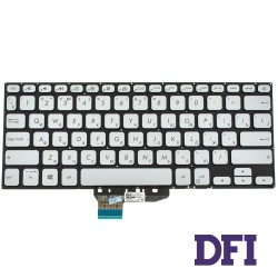 Клавіатура для ноутбука ASUS (X430 series) rus, silver, без кадру, підсвічування клавіш