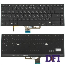 Клавіатура для ноутбука ASUS (UX550 series) ukr, black, без фрейму, підсвічування клавіш