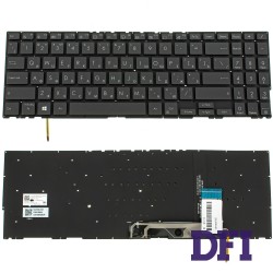 Клавіатура для ноутбука ASUS (UX563 series) rus, black, без фрейму, підсвічування клавіш