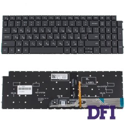 Клавиатура для ноутбука DELL (Vostro: 3510, 3520) rus, black, подсветка клавиш, без фрейма
