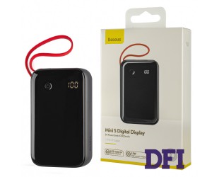 Универсальная мобильная батарея Baseus Mini S Digital Display 3A Power Bank 10000mAh Black (With IP Cable) (PPXF-E01)