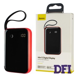 Универсальная мобильная батарея Baseus Mini S Digital Display 3A Power Bank 10000mAh Red (With IP Cable) (PPXF-E09)
