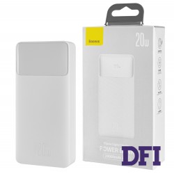 Универсальная мобильная батарея Baseus Bipow Digital Display Power bank, 20000mAh, 20W, White (PPDML-M02)