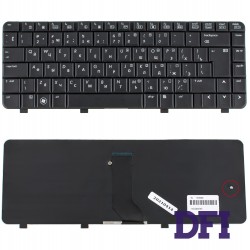 УЦЕНКА Клавиатура для ноутбука HP (Compaq: 540, 550, 6520, 6520S, 6720, 6720S) rus, black - нет одного крепления