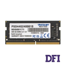 Модуль пам'яті SO-DIMM DDR4 4Gb 2400Mhz PC4-19200 Patriot Signature Line Series, CL17 (PSD44G240081S)