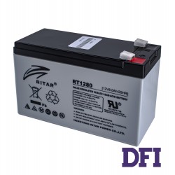 Аккумуляторная батарея Ritar 12V 8Ah, Емкость: 8Ач, 12V, 2.16kg, размеры: 151х65х94мм (ИБП UPS) (RT1280), Gray Case