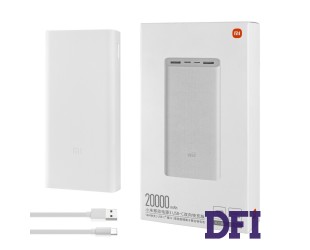 Универсальная мобильная батарея Xiaomi Mi Power Bank 3 20000mAh 18W Fast Charge White (PLM18ZM)