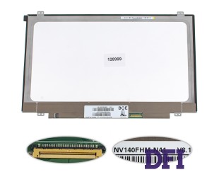 УЦЕНКА! Матрица 14.0 NV140FHM-N41 (1920*1080, 30pin(eDP, 250cd/m2 (!!!),  IPS), LED, SLIM (вертикальные ушки), матовая, разъем справа внизу) для ноутбука