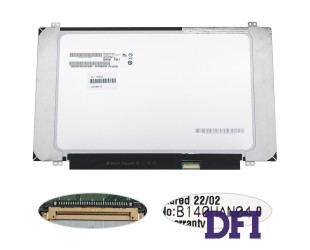 УЦЕНКА! Матрица 14.0 B140HAN04.0 (1920*1080, 30pin(eDP, IPS, 250cd/m2, 45% NTSC), LED, SLIM (вертикальные ушки), матовая, разъем справа внизу, дп=220 (narrow border)) для ноутбука