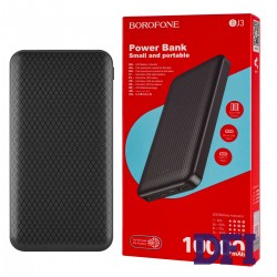 Универсальная мобильная батарея BOROFONE BJ3 Minimalist power bank, 10000mAh, Black
