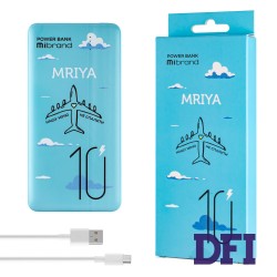 Универсальная мобильная батарея Mibrand Mriya USB, Micro, Type-C, 10000mAh, blue (20W)