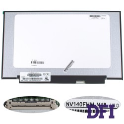 Матрица 14.0 NV140FHM-N48 (1920*1080, 30pin(eDP, IPS), LED, SLIM (без планок и ушек), матовая, разъем справа внизу, дп=220мм, (narrow border)) для ноутбука