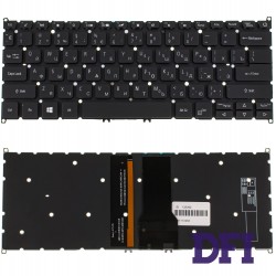 Клавиатура для ноутбука ACER (AS: SF314-54) rus, black, без фрейма, подсветка клавиш
