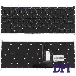 Клавиатура для ноутбука ACER (AS: SP513-51) rus, black, без фрейма
