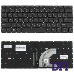 Клавіатура для ноутбука HP (ProBook: 430 G6, 430 G7) rus, black, без кадру, підсвічування клавіш