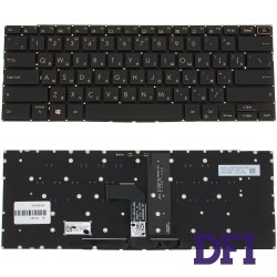 Клавиатура для ноутбука ASUS (UX393 series) rus, black, без фрейма, подсветка клавиш