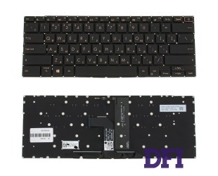 Клавіатура для ноутбука ASUS (UX393 series) rus, black, без фрейму, підсвічування клавіш