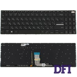 Клавиатура для ноутбука ASUS (M3500 series), rus, black, без фрейма, подсветка клавиш