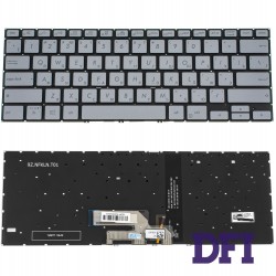 Клавіатура для ноутбука ASUS (UX462 series) rus, silver, без фрейму, підвіска клавіш