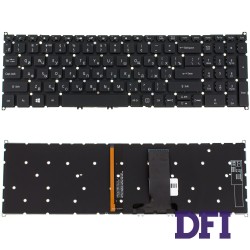Клавиатура для ноутбука ACER (AS: SP515-51) rus, black, без фрейма, подсветка клавиш