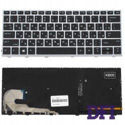 Клавиатура для ноутбука HP (EliteBook: 730 G5, 830 G5) rus, black, подсветка клавиш, без джойстика
